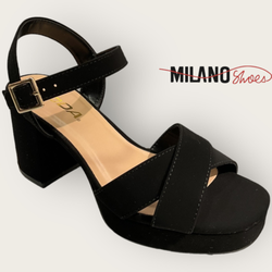 Strut in style with these chic black crisscross heels, featuring a classy 3-inch heel. Perfect for any occasion! #MilanoStyle