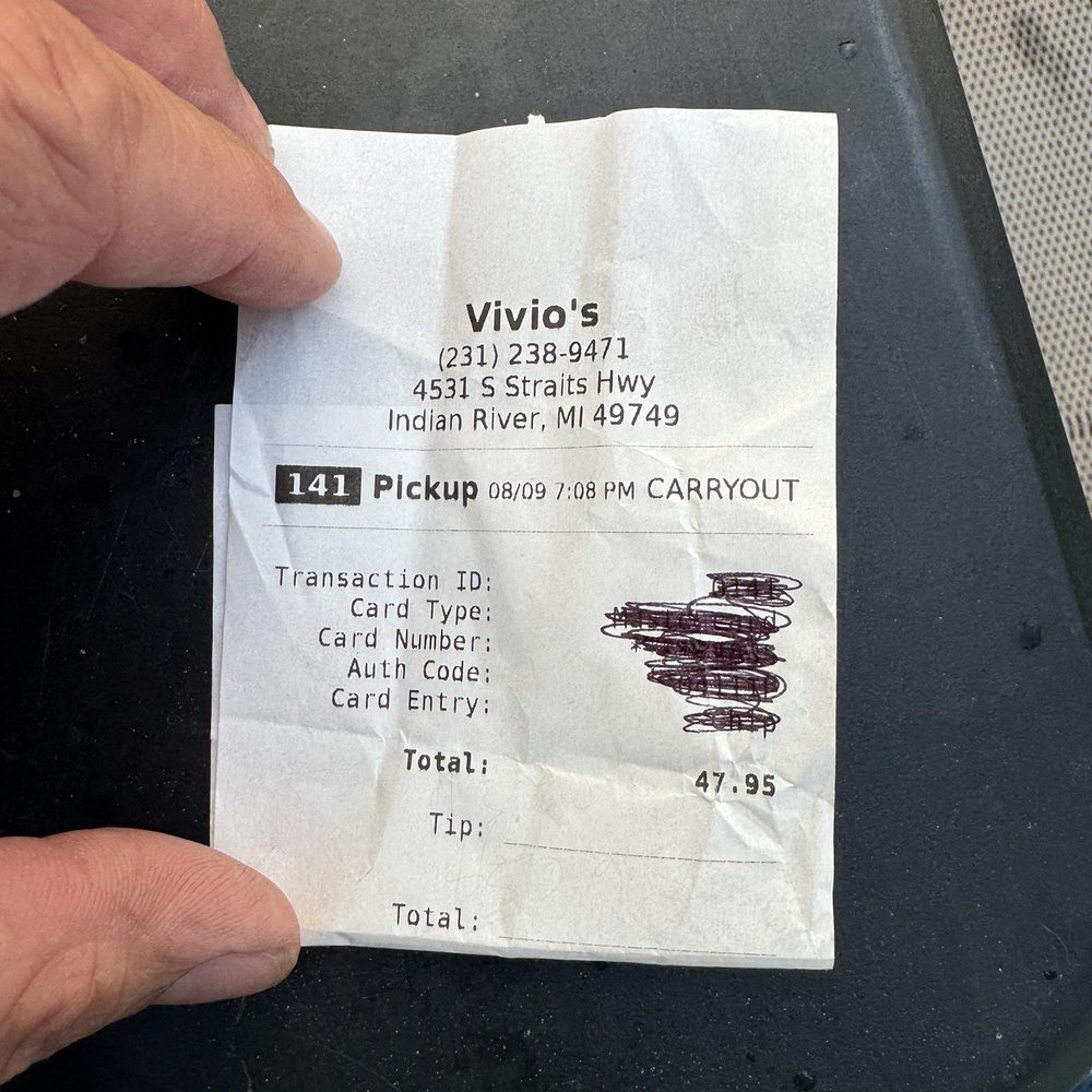Vivio's | Italian - Vivios owners need to post accurate pricing on the website and social media. I had a feta bread, & 1 large pizza with 5 toppings. - Pizza Near Me - Indian River, Michigan Vivio's | Italian - Vivios owners need to post accurate pricing on the website and social media. I had a feta bread, & 1 large pizza with 5 toppings. - Pizza Near Me - Indian River, Michigan