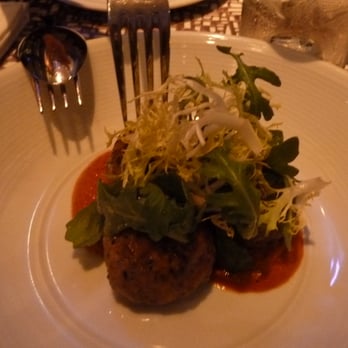 TRACE - Roasted Lamb Meatballs with romesco, mint and olives - great starter! - Breakfast & Brunch Near Me - San Francisco, California TRACE - Roasted Lamb Meatballs with romesco, mint and olives - great starter! - Breakfast & Brunch Near Me - San Francisco, California