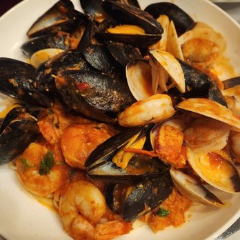 Maggiano's Little Italy - mixed seafood over pasta - Italian Near Me - Boston, Massachusetts