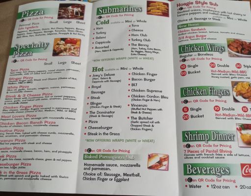 Menu photo 2 Joey's Pizza Maple Buffalo, NY