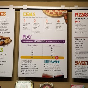 Chuck E. Cheese - menu/all you can play deals. Great offers. - Pizza Near Me - Reno, Nevada