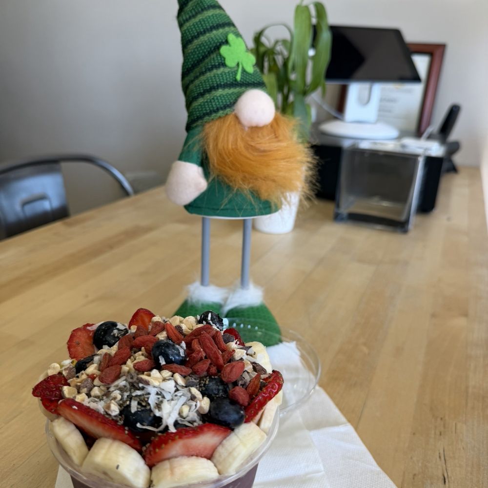 Acai Point HB - The açai bowl lucky leprechaun was there to greet us at the counter. He is also Brazilian. - Juice Bars & Smoothies Near Me - Huntington Beach, California Acai Point HB - The açai bowl lucky leprechaun was there to greet us at the counter. He is also Brazilian. - Juice Bars & Smoothies Near Me - Huntington Beach, California