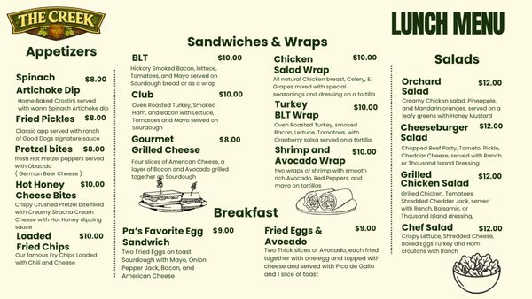 Menu photo 7 The Creek Ulysses, KS Menu photo 7 The Creek Ulysses, KS
