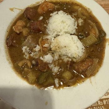 Wagon Train Coffee Shop - Sausage and shrimp gumbo with rice - Coffee & Tea Near Me - Truckee, California
