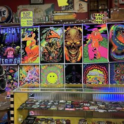 Flip Side Record Parlor - All the black light posters