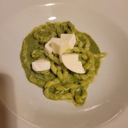 Bussiate with pesto Bussiate with pesto