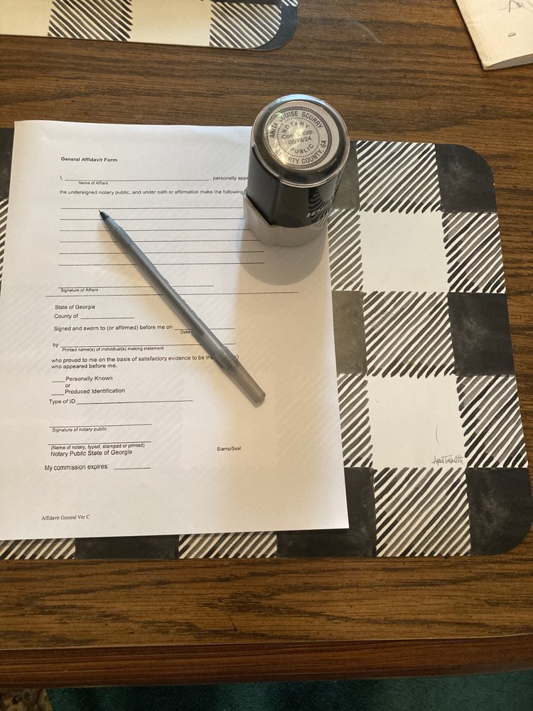 ANITA’S NOTARY SERVICES Updated August 2024 Hinesville,