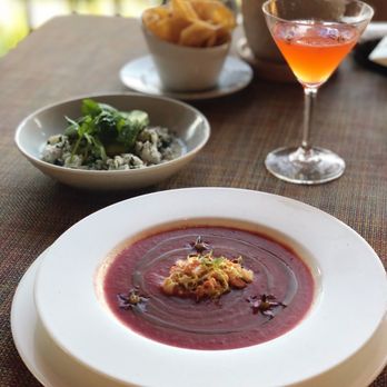 Auberge du Soleil - Tomato and Lobster gazpacho. - Hotels Near Me - Rutherford, California Auberge du Soleil - Tomato and Lobster gazpacho. - Hotels Near Me - Rutherford, California