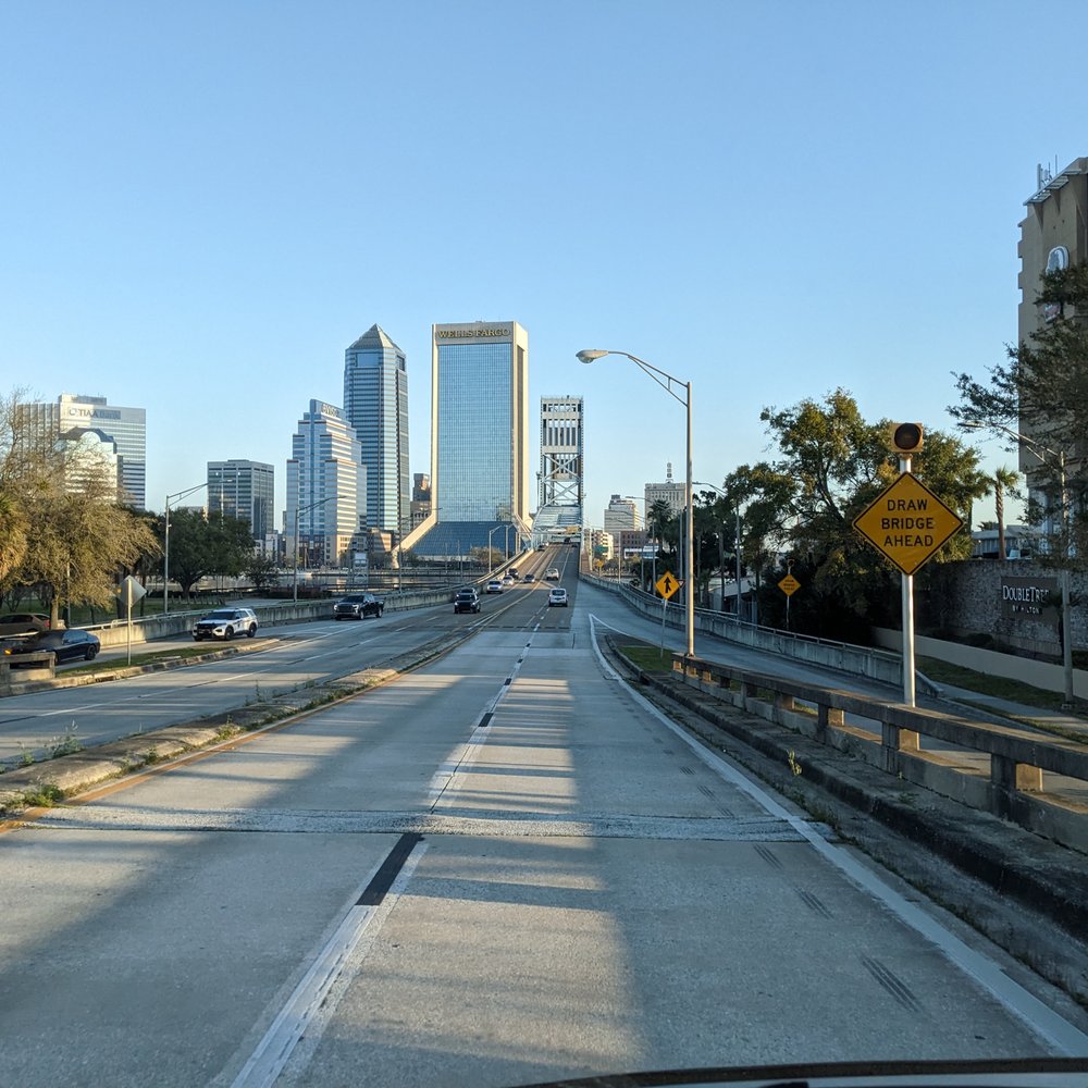 Main St. Bridge - Driving north on the John T. Alsop Jr. Bridge, Jacksonville - Landmarks & Historical Buildings Near Me - Jacksonville, Florida Main St. Bridge - Driving north on the John T. Alsop Jr. Bridge, Jacksonville - Landmarks & Historical Buildings Near Me - Jacksonville, Florida