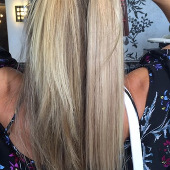 Mari Ari Hair - I'm holding clip in with my right hand. My left hand is holding my actual hair. - Hair Extensions Near Me - Houston, Texas