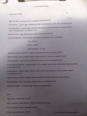 Menu photo 5 Social Hideout Parramatta, NSW