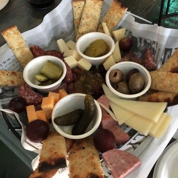 Vero Wine Bar - Charcuterie! Delicious  well balanced amount of cheeses and meat and sweet almonds with apricot preserve. Highly recommended!! - Beer Bar Near Me - Vero Beach, Florida