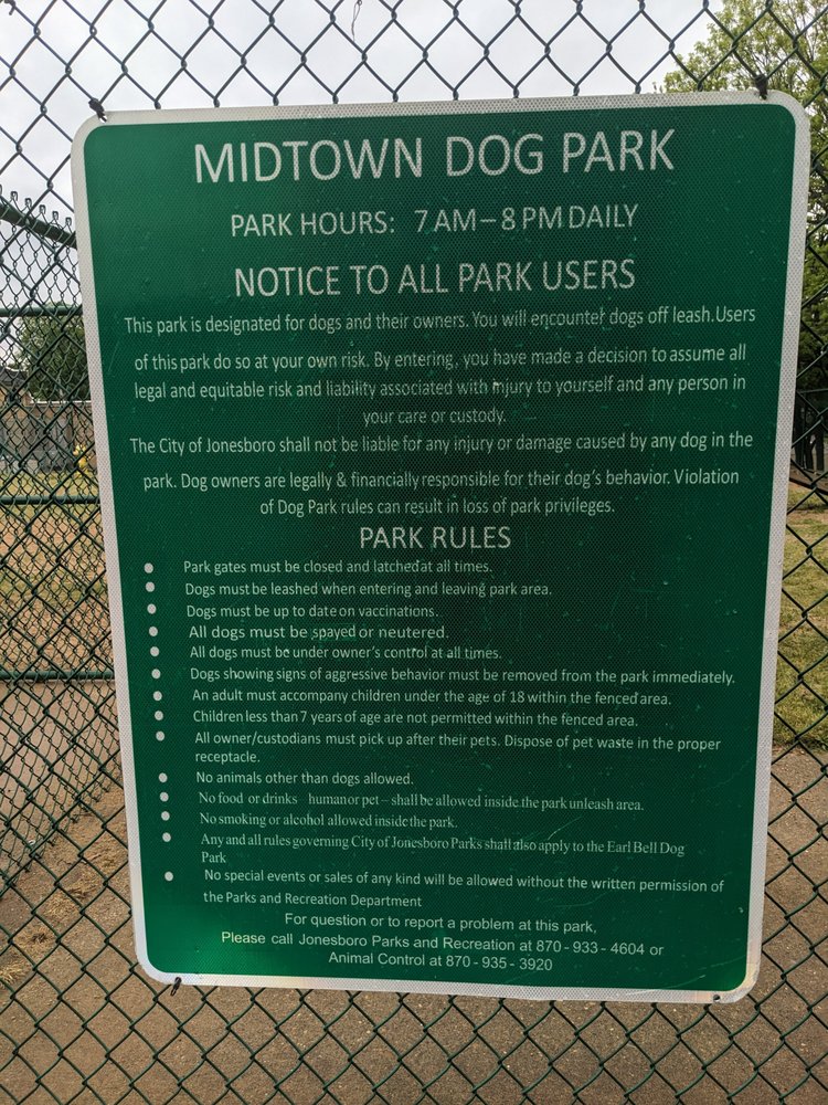 EARL BELL DOG PARK 1110 S Church St, Jonesboro, Arkansas Dog Parks