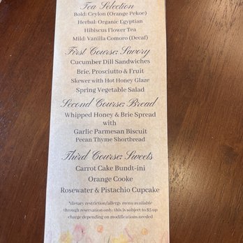 Lanier House Madison - Afternoon Tea menu 4/20/23 - Tea Rooms Near Me - Madison, Alabama Lanier House Madison - Afternoon Tea menu 4/20/23 - Tea Rooms Near Me - Madison, Alabama