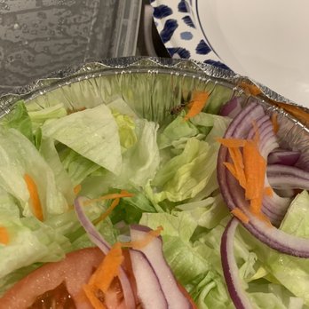 Mario's Pizza & Restaurant - House salad with bug - Italian Near Me - White Plains, New York Mario's Pizza & Restaurant - House salad with bug - Italian Near Me - White Plains, New York