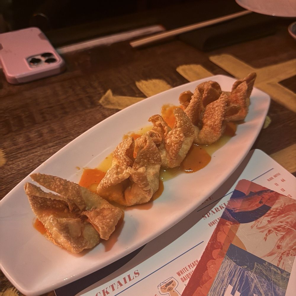 Blue Sushi Sake Grill - MANGO CRAB RANGOON - Sushi Bars Near Me - Houston, Texas Blue Sushi Sake Grill - MANGO CRAB RANGOON - Sushi Bars Near Me - Houston, Texas