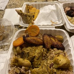 Curry chicken with rice and peas & plantains. Where's the gravy you say? Curry chicken with rice and peas & plantains. Where's the gravy you say?