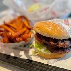 Habit Burger & Grill - Double Charburger and Sweet Potato Fries