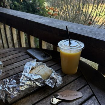 Costanoa - vegan breakfast burrito x fresh oj - Hotels Near Me - Pescadero, California