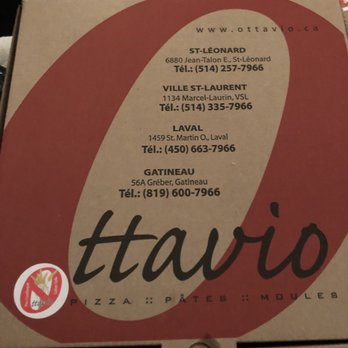 Ottavio - the back of a pizza box - Pizza Near Me - Montreal, Quebec Ottavio - the back of a pizza box - Pizza Near Me - Montreal, Quebec