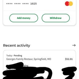 Actual reciept vs charge.