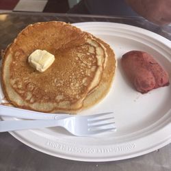 Linda's Place at the Rebel - Pancakes with MeatPancake