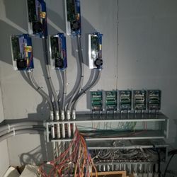 Hockenberry Electric - Mounted fuel controllers and trough.