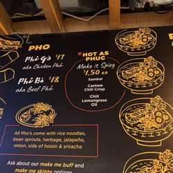 Pho Sho - Menu