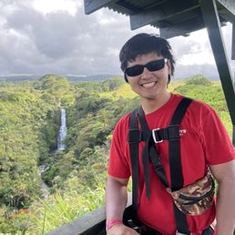 Final waterfall view after the last zipline