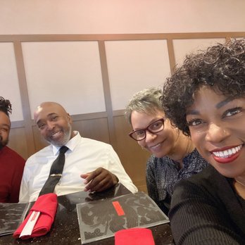 Benihana - Downey - Big Mike, Chef Assistant Corey, Anna, and the Birthday lady Tera - Sushi Bars Near Me - Downey, California Benihana - Downey - Big Mike, Chef Assistant Corey, Anna, and the Birthday lady Tera - Sushi Bars Near Me - Downey, California