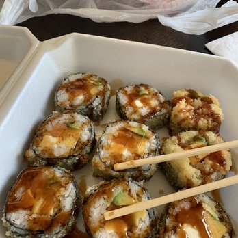 Sushi Train - Oklahoma roll (take out) - Sushi Bars Near Me - Tulsa, Oklahoma Sushi Train - Oklahoma roll (take out) - Sushi Bars Near Me - Tulsa, Oklahoma