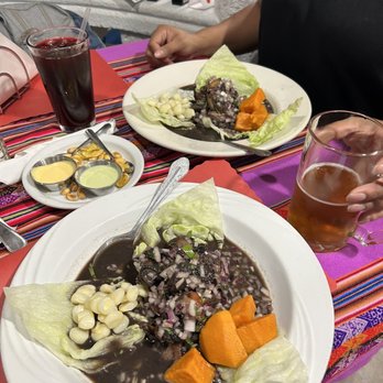 Ceviche Peru - Ceviche de concha, chicha, costeña beer - Peruvian Near Me - Miami, Florida