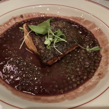 Le Diplomate - Salmon with lentils - Brasseries Near Me - Washington, DC, District of Columbia