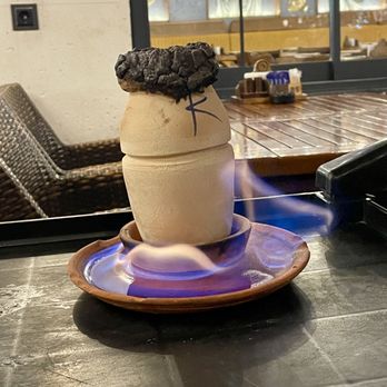 Sedef Restaurant - This arrived to our table on fire! Super cool presentation! - Turkish Near Me - Nevşehir, 50 Sedef Restaurant - This arrived to our table on fire! Super cool presentation! - Turkish Near Me - Nevşehir, 50