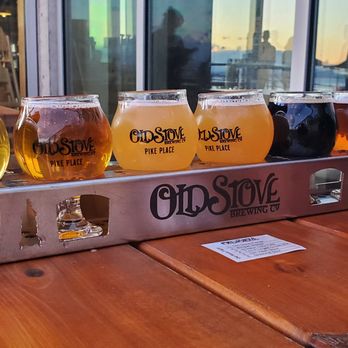 Old Stove Brewing - Pike Place - a nice flight - Brewpubs Near Me - Seattle, Washington Old Stove Brewing - Pike Place - a nice flight - Brewpubs Near Me - Seattle, Washington