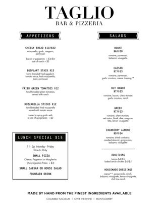Menu photo 4 Taglio-Montgomery Cincinnati, OH