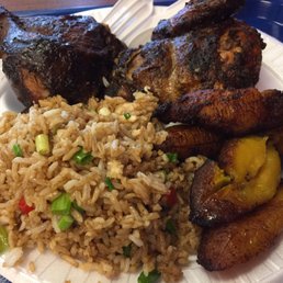 Half Chicken, Rice, and Plantains for under $10. Can't beat this baby!! Half Chicken, Rice, and Plantains for under $10. Can't beat this baby!!