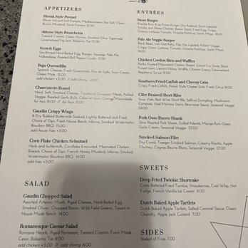 Gaudin Kitchen & Bar - Menu - New American Near Me - Tampa, Florida