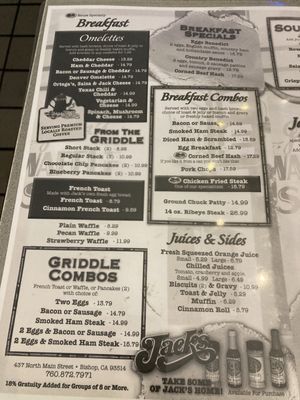 Menu photo 4 Jack's Restaurant & Bakery Bishop, CA