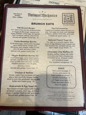 Menu photo 1 National Mechanics Philadelphia, PA Menu photo 1 National Mechanics Philadelphia, PA
