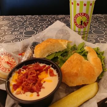 Chicken Salad Chick - My lunch combo, Dill-icious Diva chicken salad sandwich, loaded potato soup, cookie and strawberry lemonade @ Chicken Salad Chick - Southern Near Me - Brandon, Florida Chicken Salad Chick - My lunch combo, Dill-icious Diva chicken salad sandwich, loaded potato soup, cookie and strawberry lemonade @ Chicken Salad Chick - Southern Near Me - Brandon, Florida