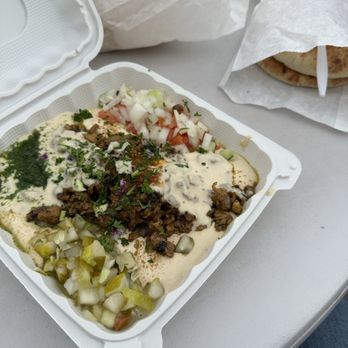 Falafel Stop - Jerusalem mix hummus plate - Falafel Near Me - Sunnyvale, California Falafel Stop - Jerusalem mix hummus plate - Falafel Near Me - Sunnyvale, California