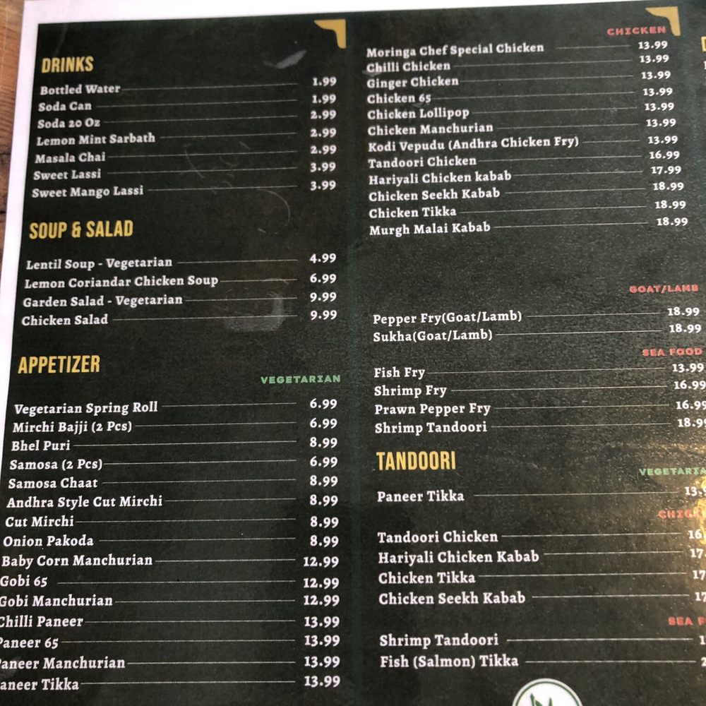 Moringa Indian Restaurant - Menu - Indian Near Me - Waterbury, Connecticut