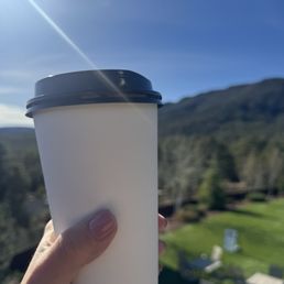 Delicious butterscotch latte with a view!