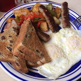 Dinky's Blue Belle Diner - Food was fantastic!! I am an Eggman 2 eggs, home fries, and raisin toast and added sausage links. - American Near Me - Shrewsbury, Massachusetts
