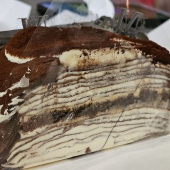 Lady M Cake Boutique - Side view of tiramisu - Bakeries Near Me - Arcadia, California Lady M Cake Boutique - Side view of tiramisu - Bakeries Near Me - Arcadia, California