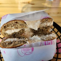 Call Your Mother Deli - Hilltop - Cinnamon Bagel with Apple Pie Cream Cheese