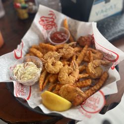 AJ's on the Bayou - My lunch shrimp basket was very good and just enough food!