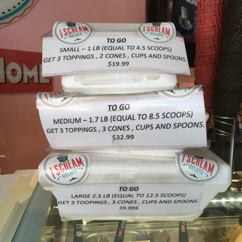 I Scream Gelato - Breckenridge - To Go prices (photo taken 8/8/2021 - Gelato Near Me - Breckenridge, Colorado